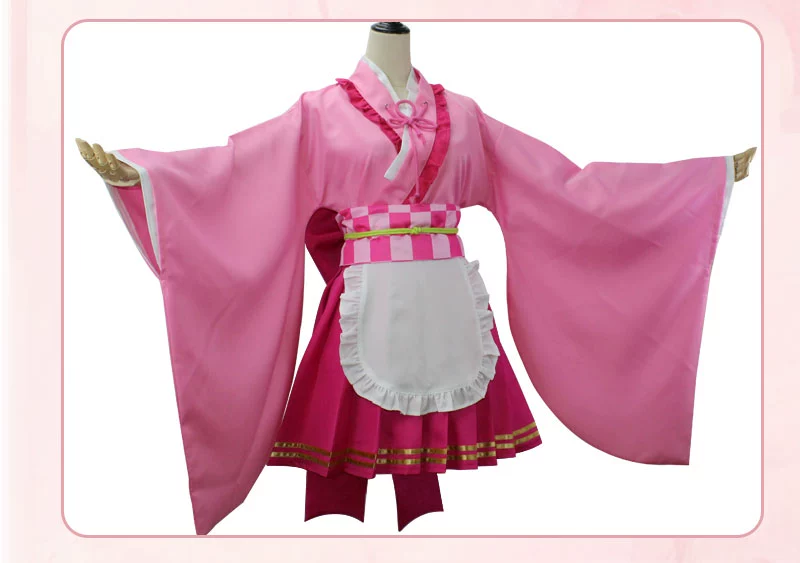 Kimetsu không Yaiba cos phù hợp với Lihua Luochanahu người giúp việc trang phục kimono phù hợp với cosplay vai trò chơi tại chỗ cosplay obanai