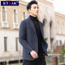  Double-sided Ni casual suit mens woolen suit top slim-fit cashmere-free Ni jacket short trendy autumn and winter