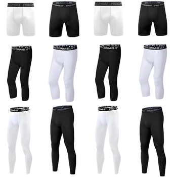 Basketball Compression Pants, Three-Quarter Length, Quick-Drying, High Elasticity, Fitness Training Sports Base Layer, Unisex Compression Gear, American Style