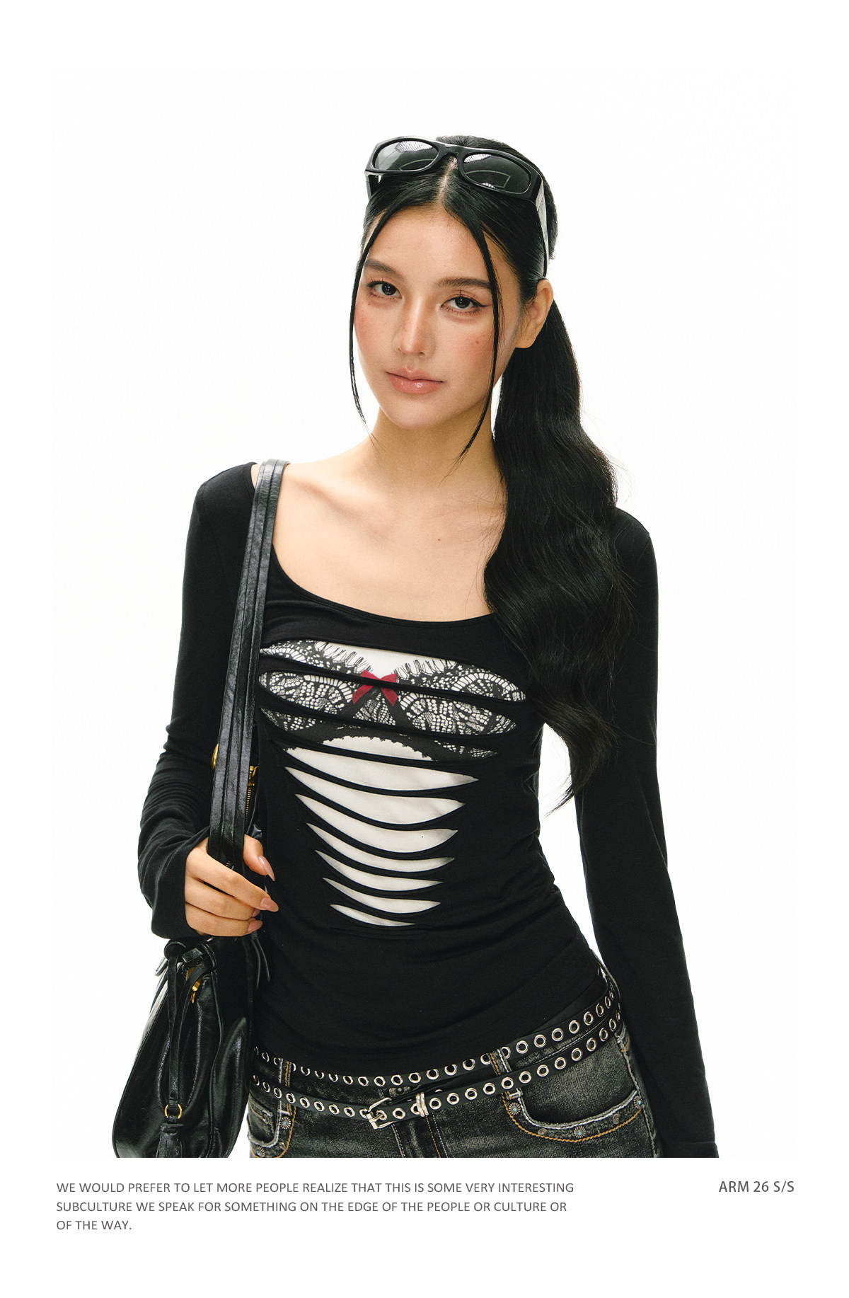 ARISEISM Retro Cropped Long-Sleeve Tee