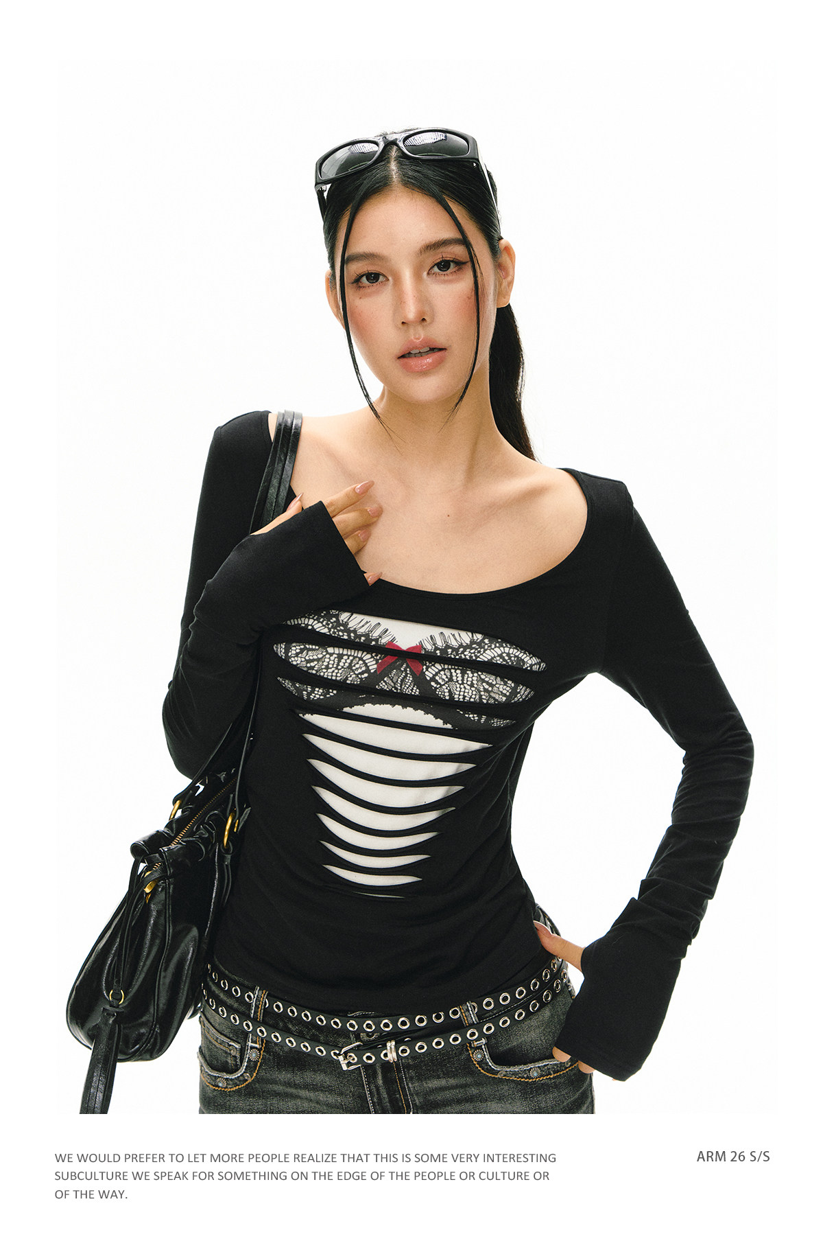 ARISEISM Retro Cropped Long-Sleeve Tee