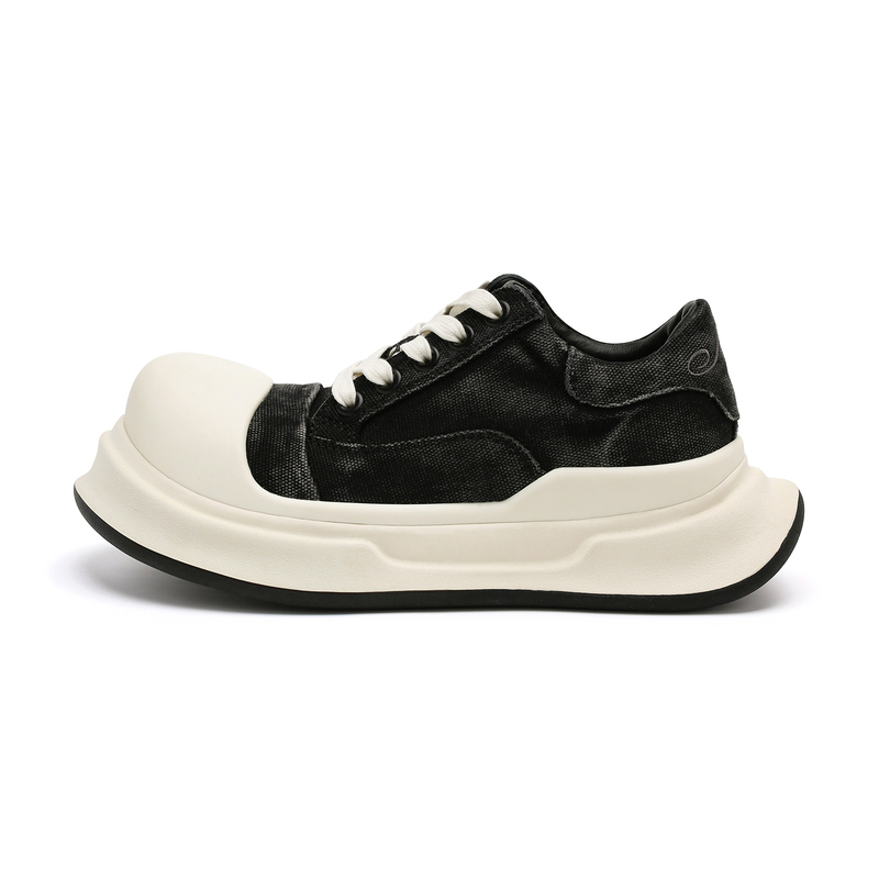 Ariseism&Neatoism Round-Toe Canvas Shoes Mickey Big-Toe Shoes Women's Thick-Soled Height-Increasing Casual Sneakers