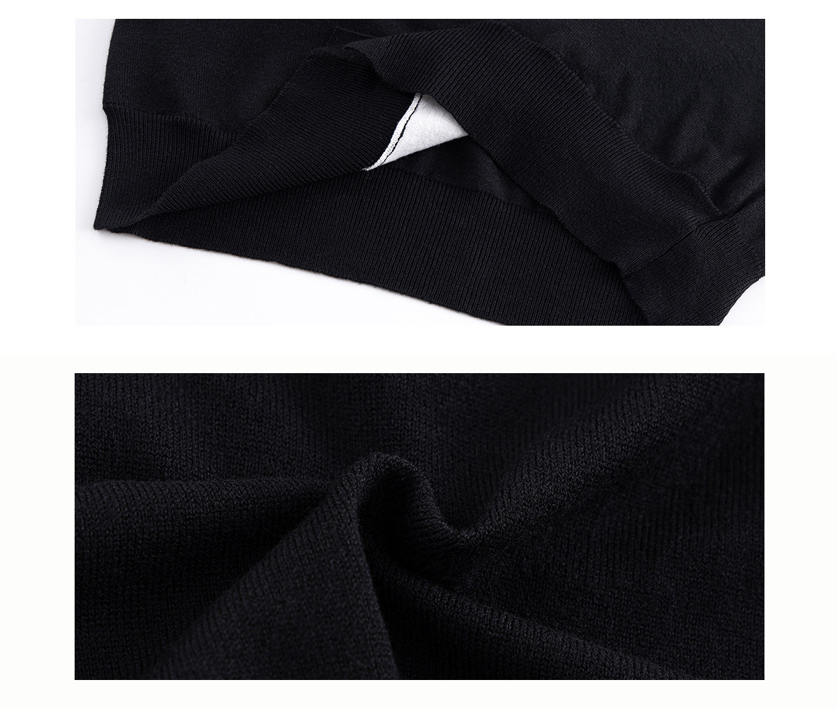 ARISEISM Black White Layered-Look Knit Top