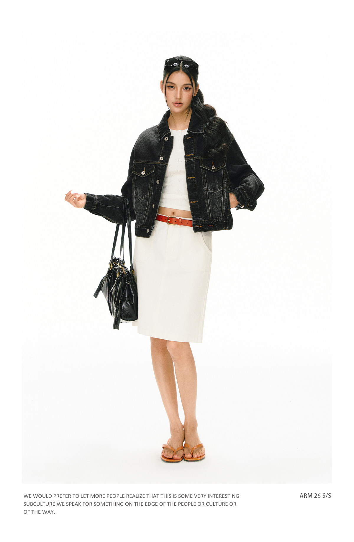 ARISEISM Retro Cropped Denim Jacket