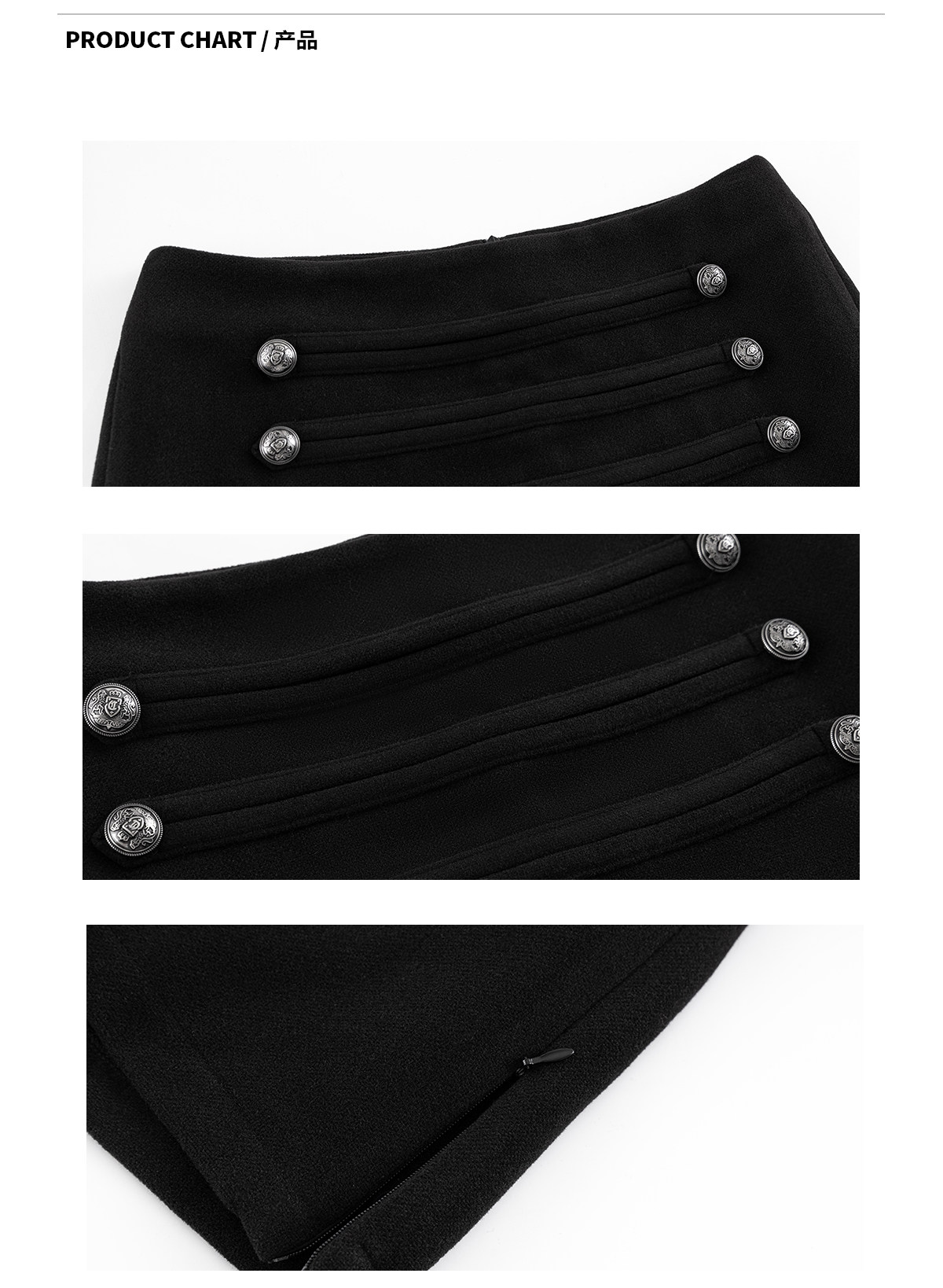 ARISEISM Black Low-Rise A-Line Mini Skirt