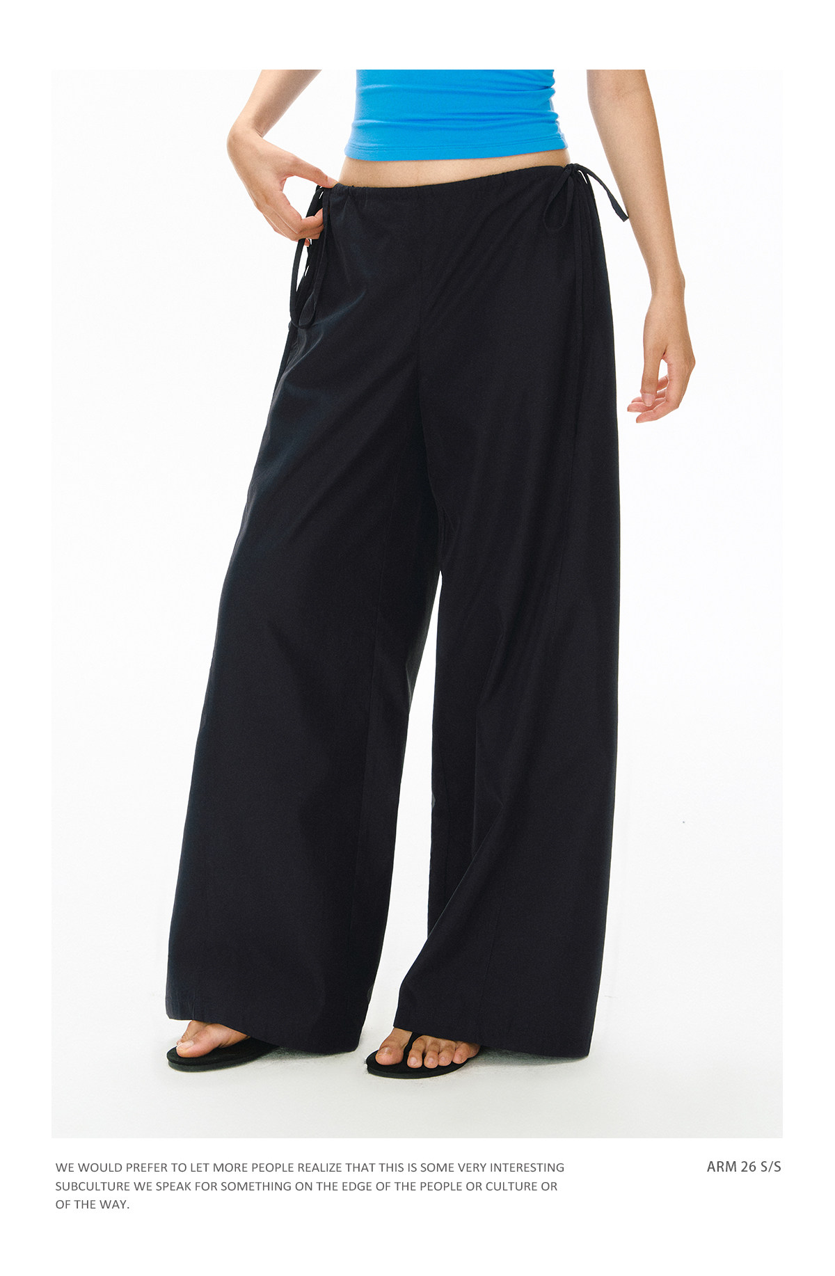 ARISEISM Low-Waist Wide-Leg Cargo Trousers