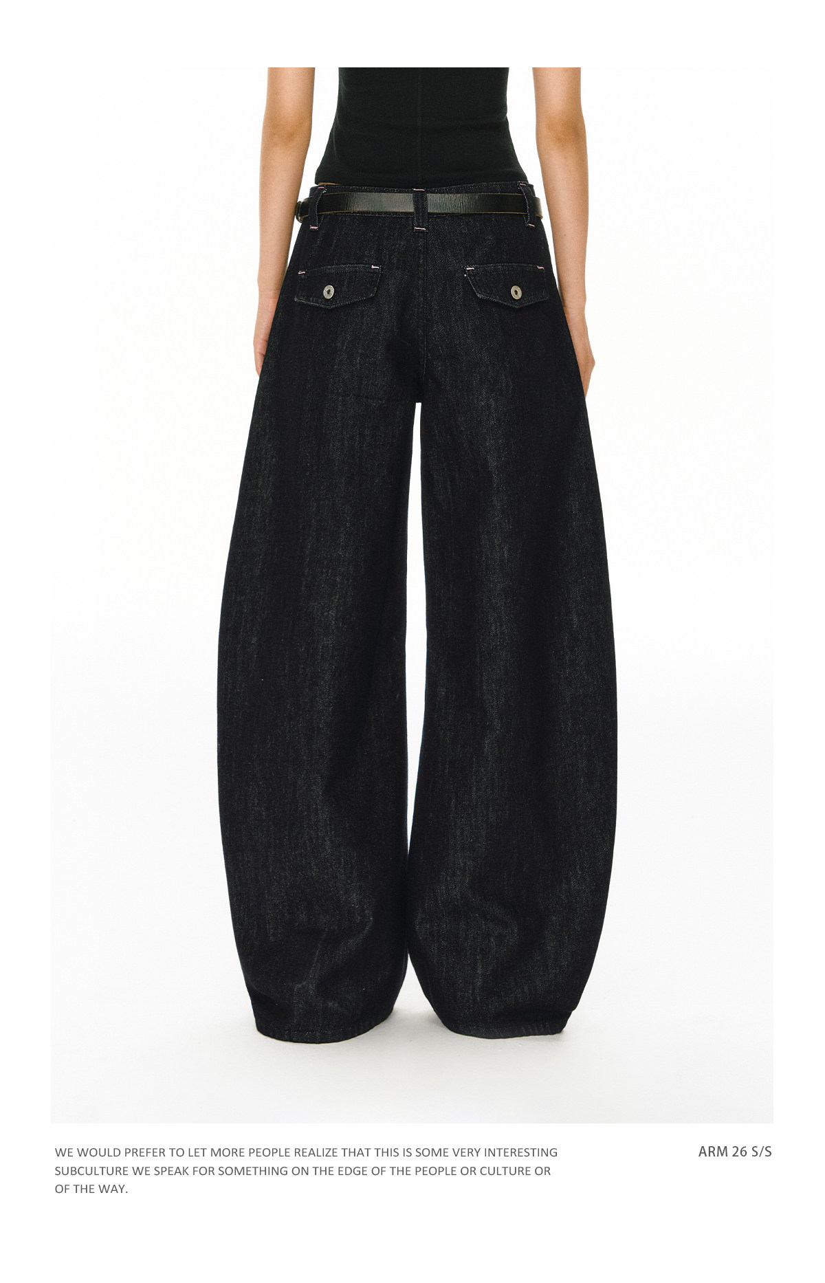 ARISEISM Retro Low-Rise Wide-Leg Jeans