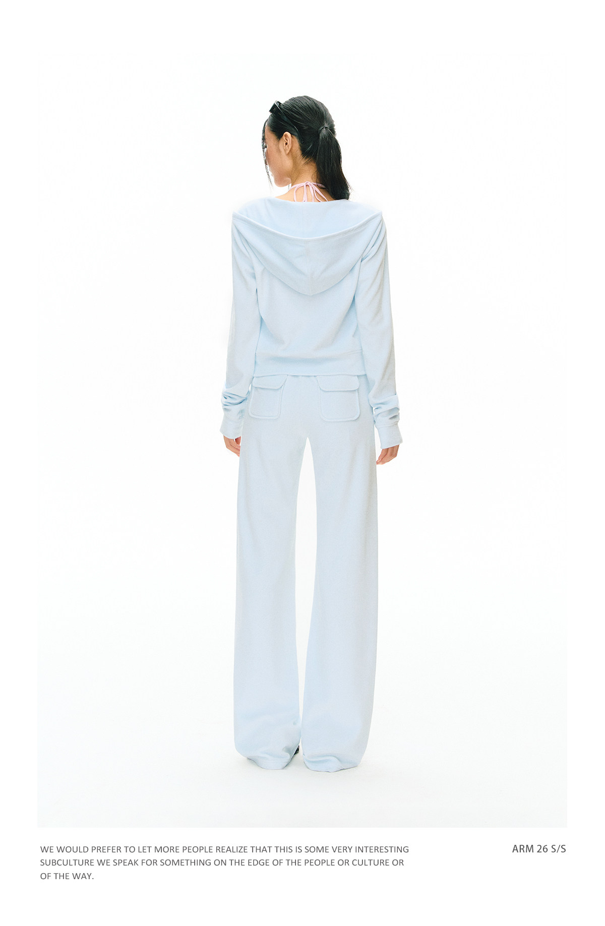 ARISEISM Zip-Up Cropped Sweatshirt Set