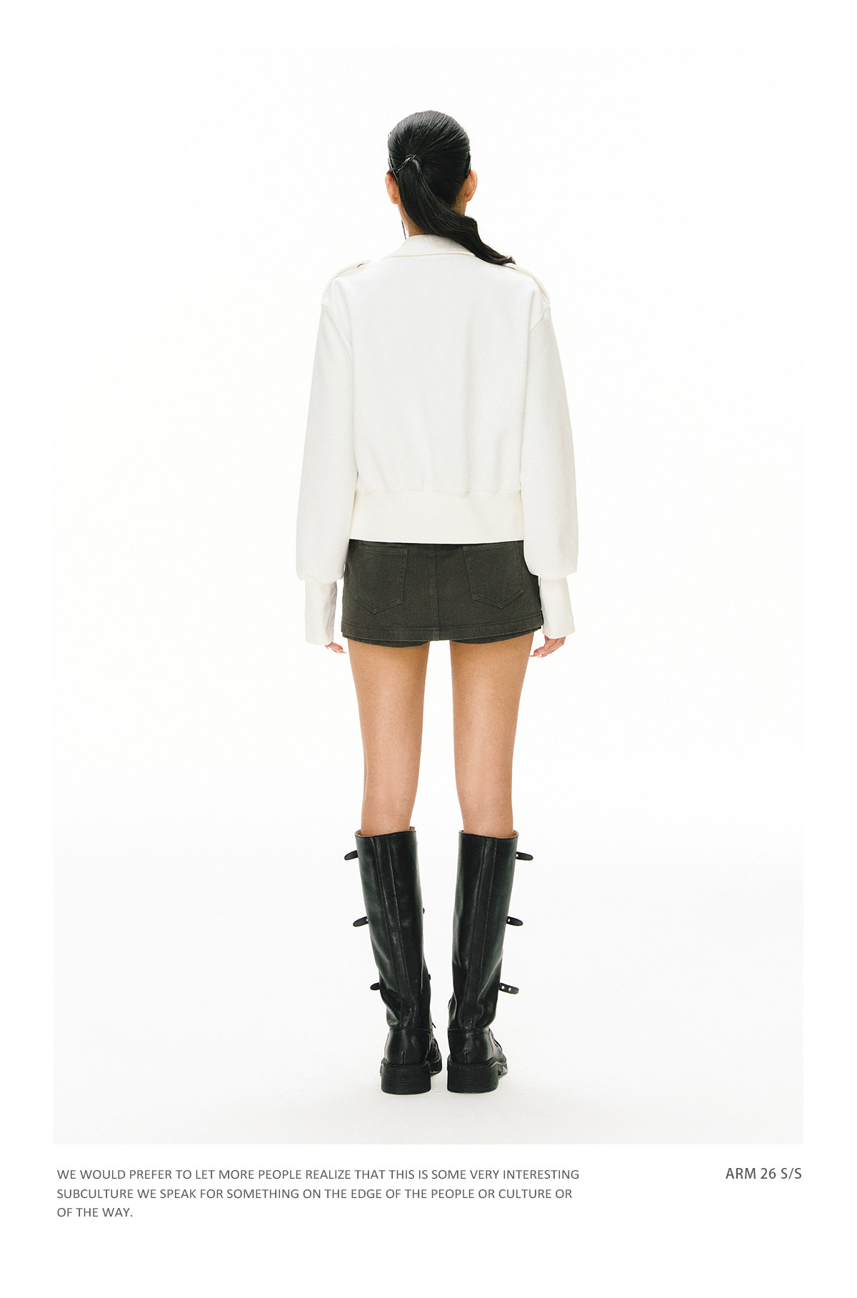 ARISEISM Collared Cropped Jacket