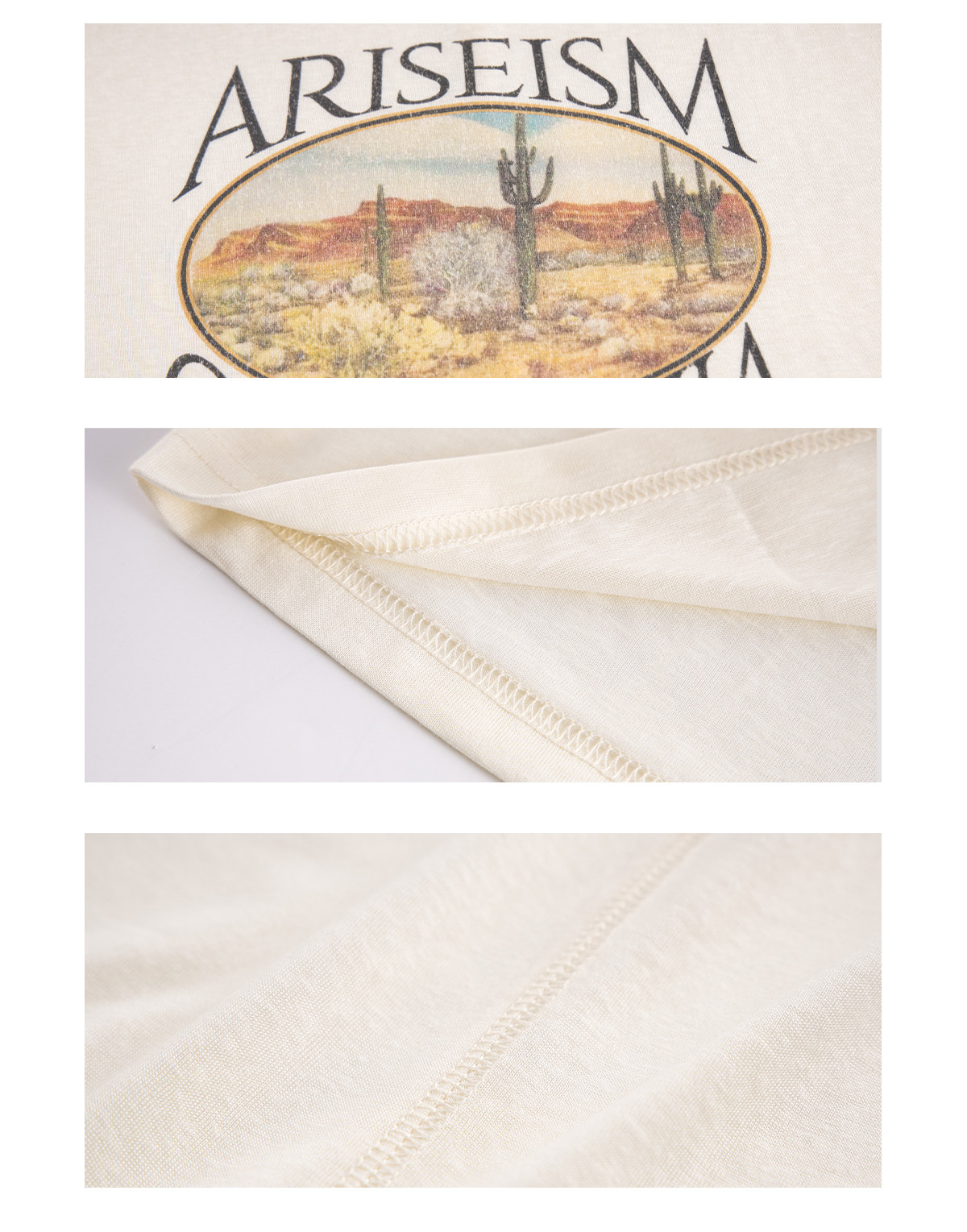 ARISEISM Lyocell Retro Print Loose Tee