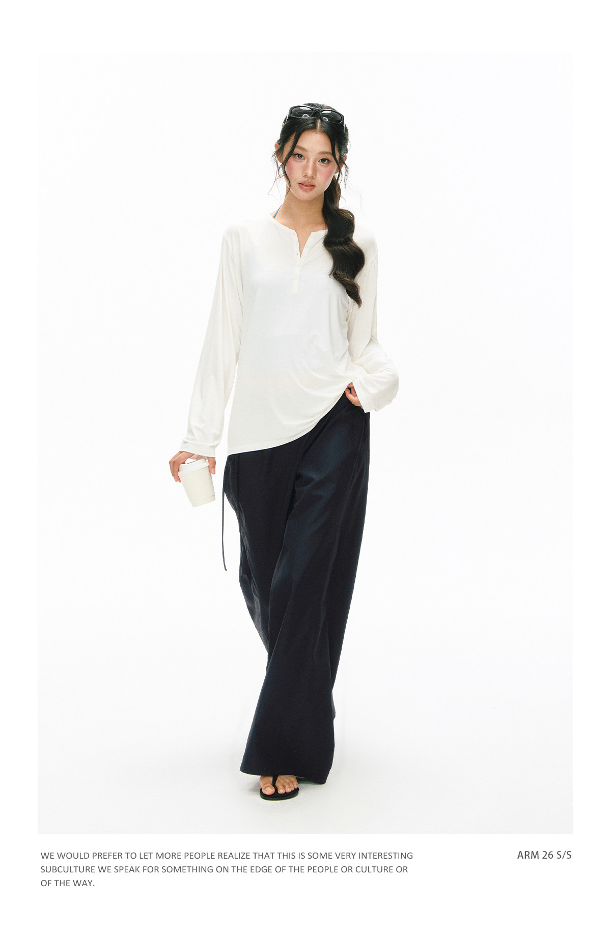 ARISEISM Low-Waist Wide-Leg Cargo Trousers