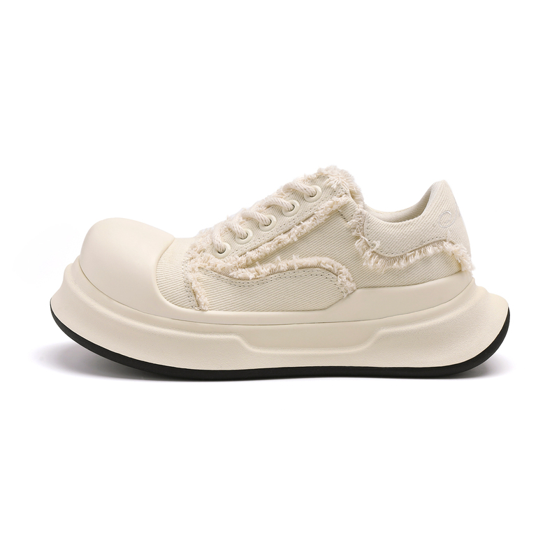 Ariseism&Neatoism Round-Toe Canvas Shoes Mickey Big-Toe Shoes Women's Thick-Soled Height-Increasing Casual Sneakers