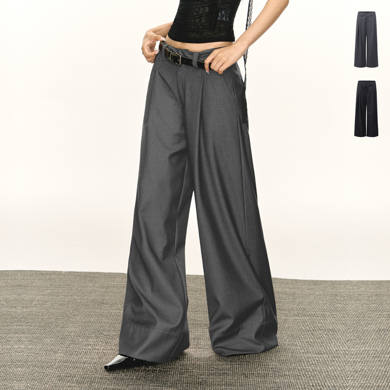 Ariseism American Retro Loose Wide-Leg Suit Casual Pants for Women 2026 Summer New Long Pants Ariseism American Retro Loose Wide-Leg Suit Casual Pants for Women 2026 Summer New Long Pants