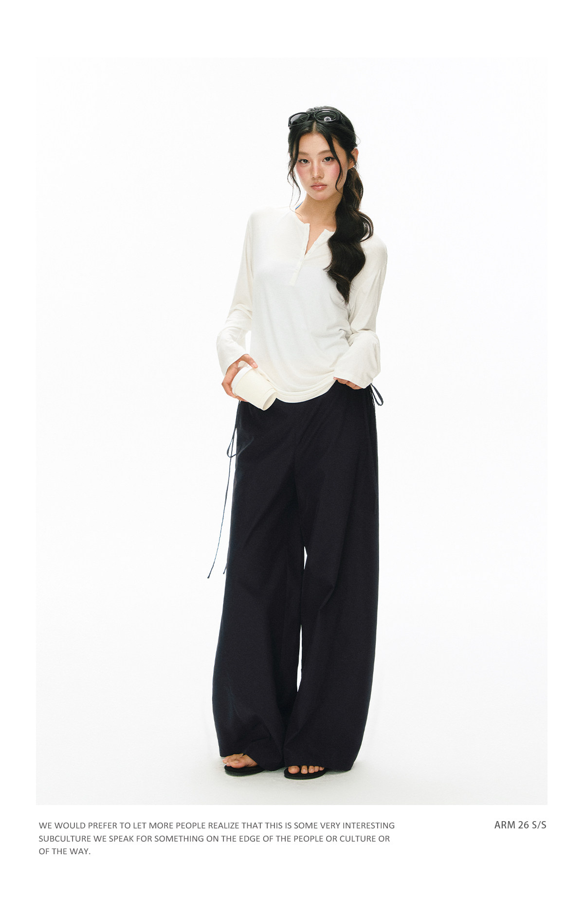 ARISEISM Low-Waist Wide-Leg Cargo Trousers