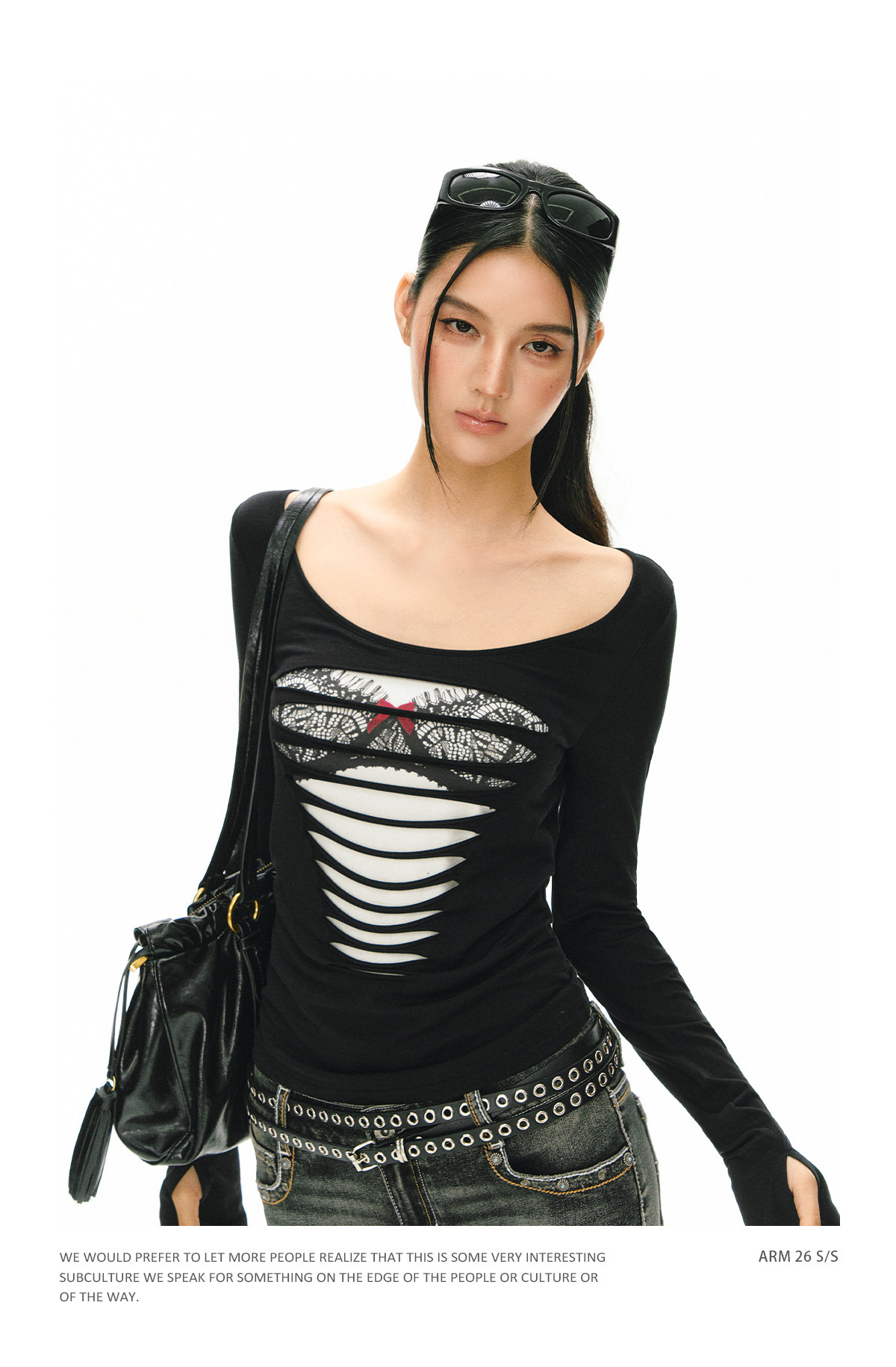 ARISEISM Retro Cropped Long-Sleeve Tee