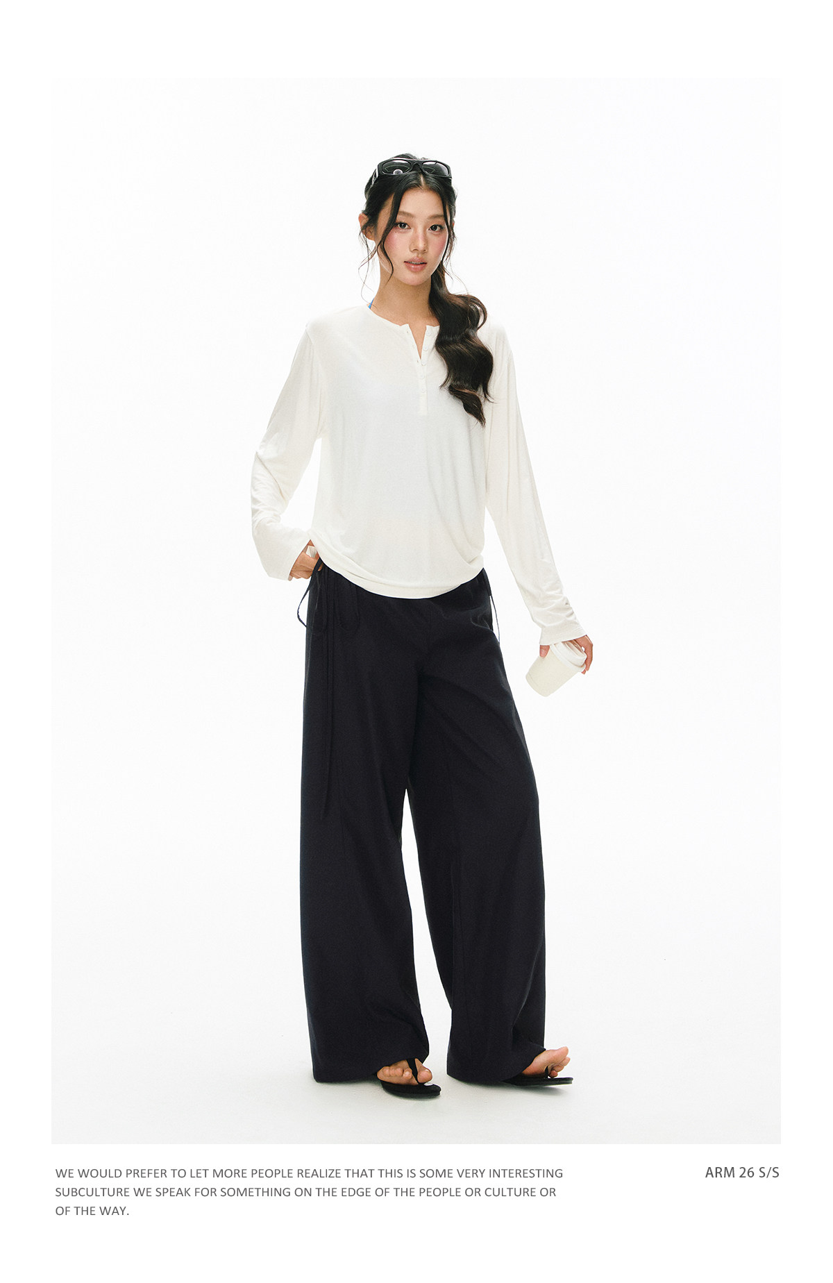 ARISEISM Low-Waist Wide-Leg Cargo Trousers