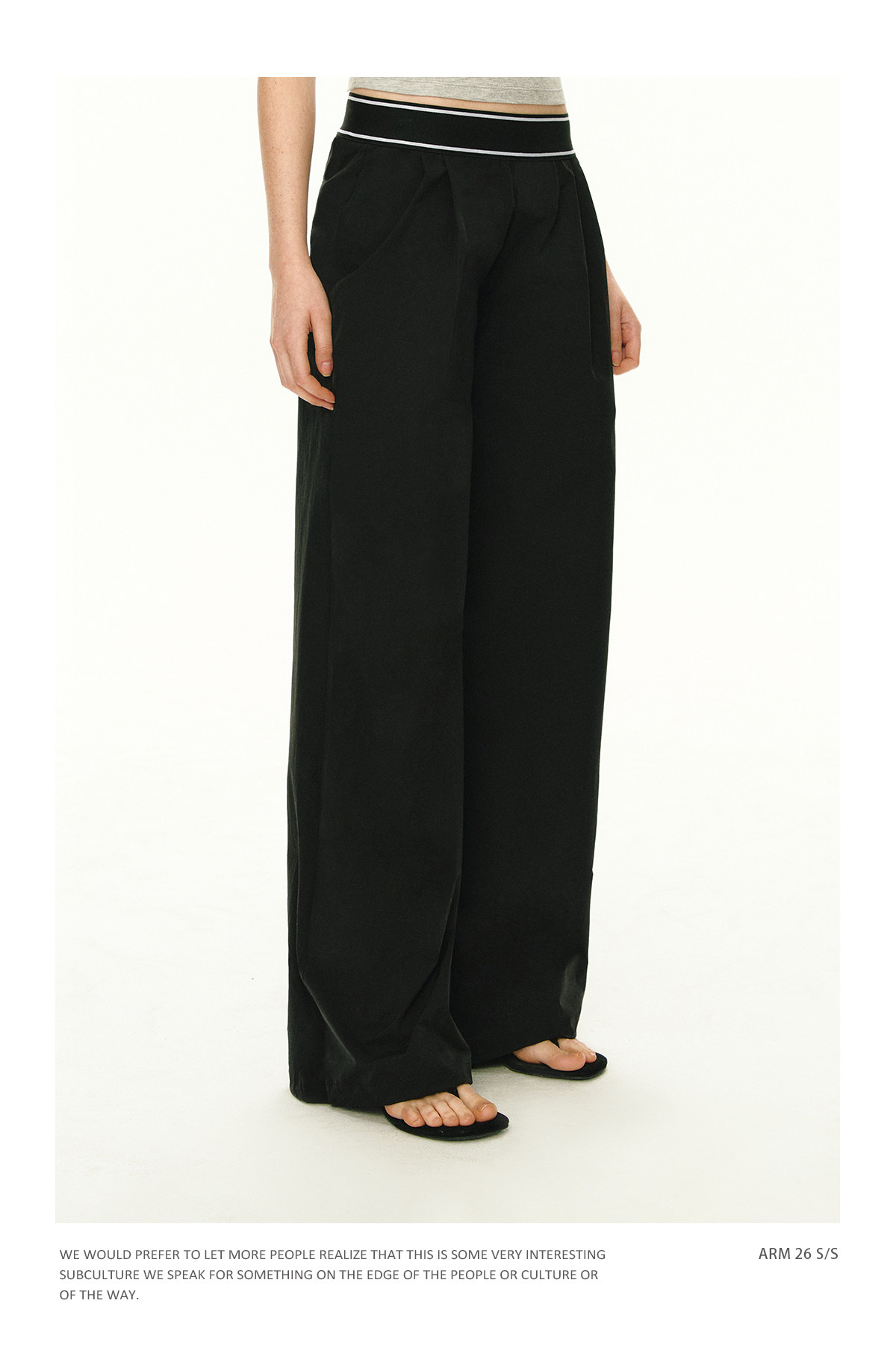 ARISEISM Low-Rise Loose Wide-Leg Trousers