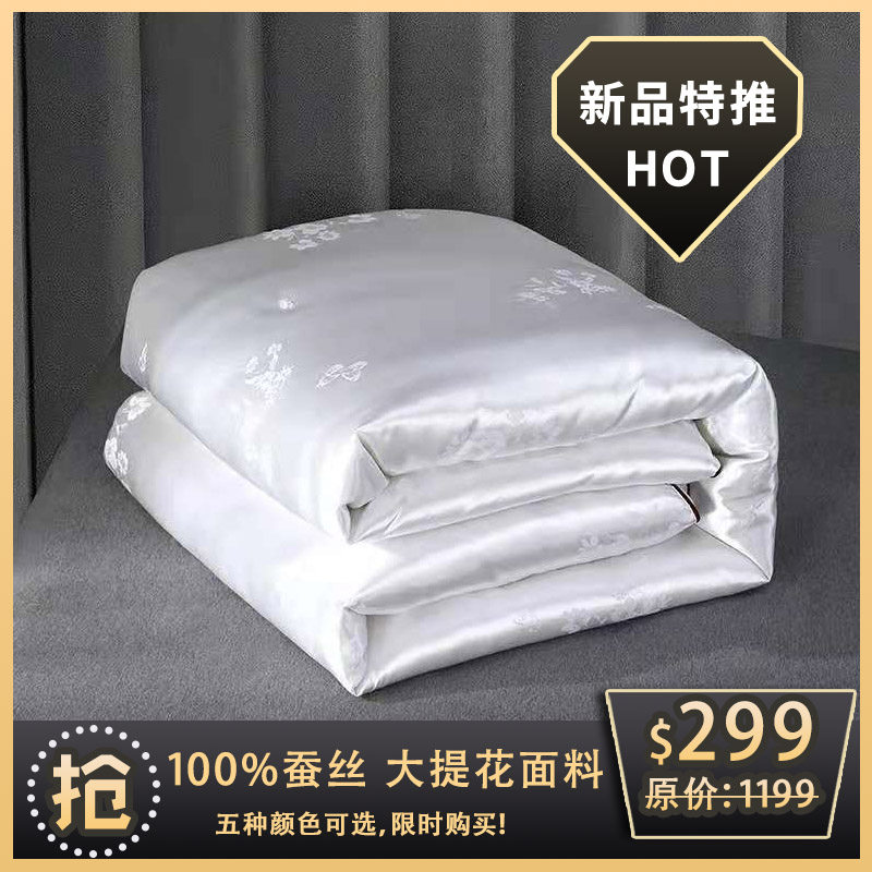 Tongxiang pure handmade 100 mulberry silk t quilt with core winter quilts quilts by spring and autumn by summer and autumn and winter thickened