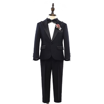 imo childrens suit black British gentleman boy suit childrens clothing flower girl piano performance catwalk host dress
