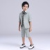 Inmyopinion 2019 mùa hè mới ngắn childrens phù hợp với sàn catwalk phù hợp với cậu bé phù hợp với tiếng Anh mỏng. 