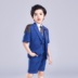Inmyopinion 2019 mới ngắn màu xanh sàn catwalk phù hợp với hoa cô gái váy bé vest phù hợp. 