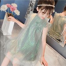  Girls Summer dress Tang Dress Hanfu Skirt Childrens clothing Female dress Childrens clothing Little girl princess dress Summer sundress