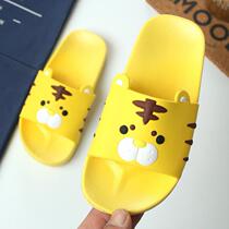 Fashion slippers childrens cool drag male boy tiger 2019 can wear yellow schoolboy toilet