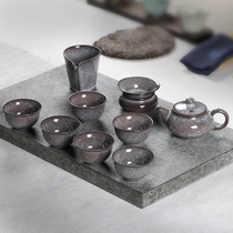 Dragon Springs Green Porcelain Gg Kiln Iron Tire Ice Cracking High-end Tea Set Home Ceramic Kung Fu Teapot Cover Bowl Tea Set Gift