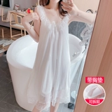 Летняя пижама, шелковая кружевная юбка, милый топ с чашечками для принцессы, эффект подтяжки