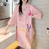 Шелковая пижама, тонкая юбка, сексуальная летняя рубашка, 2025 года, популярно в интернете, свободный крой