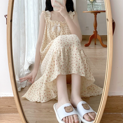 Хлопковая летняя японская милая пижама для отдыха, цветочный принт, большой размер, эффект подтяжки