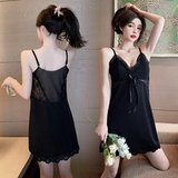 Летняя пижама, тонкий шелковый кружевной топ с чашечками, коллекция 2022, премиум класс, эффект подтяжки