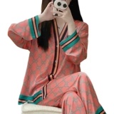 Шелковая осенняя пижама, мягкий лонгслив, комфортный модный летний комплект, 2025 года, изысканный стиль