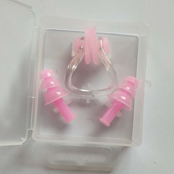 Adult children Swimming kit Supplies silicone Soft Nose Clip Earplug Suit Prevention Choking Water