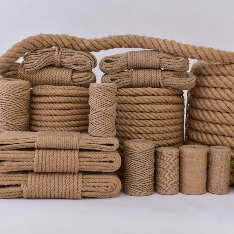 Thick Hemp Rope Rope Fine Hemp Rope Ornament Photo Wall Decoration Suspended Ceiling Hemp Rope Decoration Water Pipe Binding Rope Jute Rope