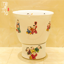 Wanjiameiga Art Mop Basin Jingdezhen Ceramic Mop Pool Mop Pool Circular Baizi Picture