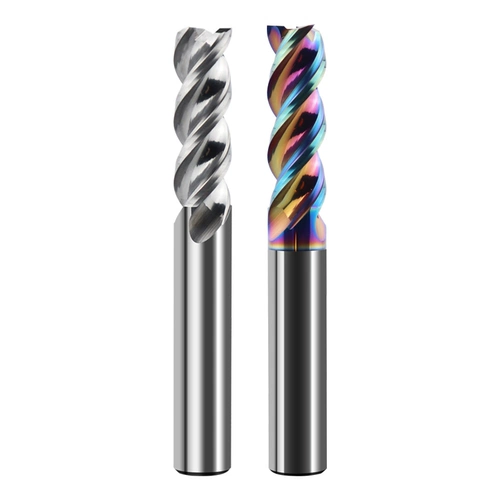 65-градусная УФ-сверхтвердая глянцевая алюминиевая фреза с U-образным пазом, 3-краевое цветное покрытие, высокоточная ЧПУ, специальная 1-20 мм