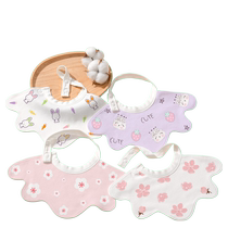 Baby saliva towel petal pure cotton waterproof small month old baby newborn baby bib spitting milk Princess Fengxia