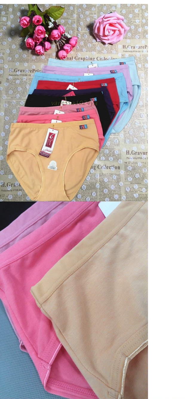 6 chính hãng màu tím đỏ ngày 5070 nữ cotton thắt lưng tam giác tóm tắt giữa và tuổi già quần cotton co giãn kích thước lớn quần lót đùi nam