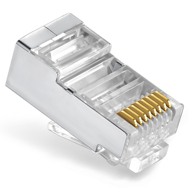 Shengwei six crystal head RC-6050 metal shield RJ45 connector CAT6 Gigabit network cable network connector
