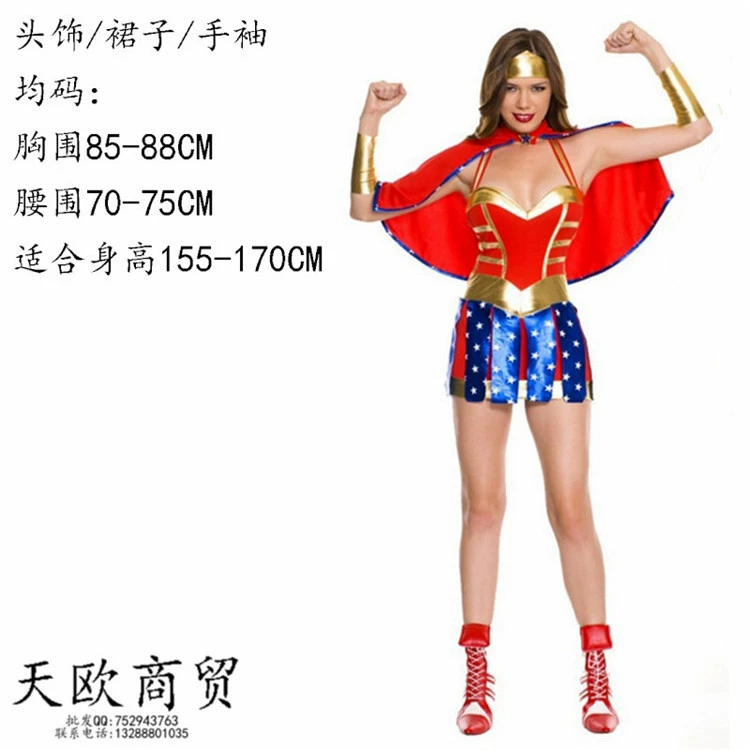 Wonder Woman Nữ Captain America Avengers Cosplay Góa Phụ Đen Người Sắt Siêu Nhân Thor