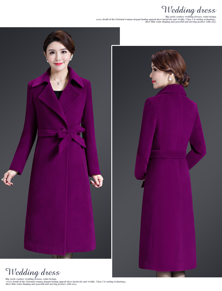 Quần áo thu đông 2018 cho mẹ mới trong chiếc áo khoác cashmere dài phần 40-50 tuổi áo len nữ trung niên áo len cardigan