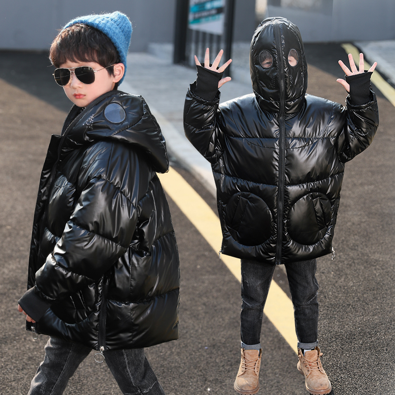 Boys ' cotton clothes tide children 2020 new children's cotton clothes Korean version of the long version of the thickened jacket Foreign style tide