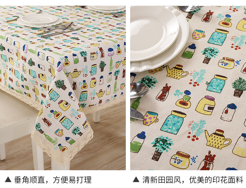 Khăn trải bàn bằng vải cotton kiểu châu Âu Bàn ăn hình chữ nhật vải nhỏ Bàn trà tươi nhỏ bọc vải khăn trải bàn tiệc cưới