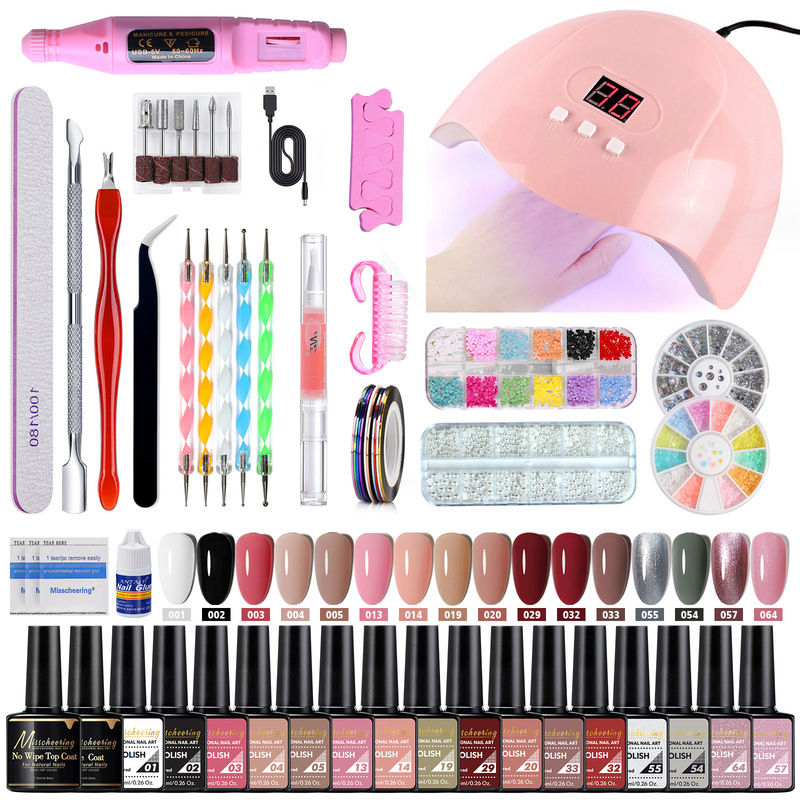 Cross-Border Nail Polish Gel 35-Piece Set, Nail Mold Brush, Nail Art Lamp, Tools, Polishing Machine, Polishing Set Cross-Border Nail Polish Gel 35-Piece Set, Nail Mold Brush, Nail Art Lamp, Tools, Polishing Machine, Polishing Set