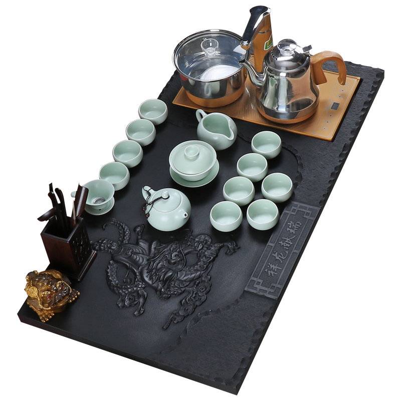 True sheng sharply stone tea tray of a complete set of tea set violet arenaceous kung fu tea tea tea taking. The Automatic drainage