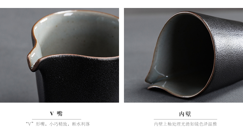 True sheng kung fu tea set suit of black ceramic teapot teacup restoring ancient ways of a complete set of Japanese coarse TaoChan tea tea