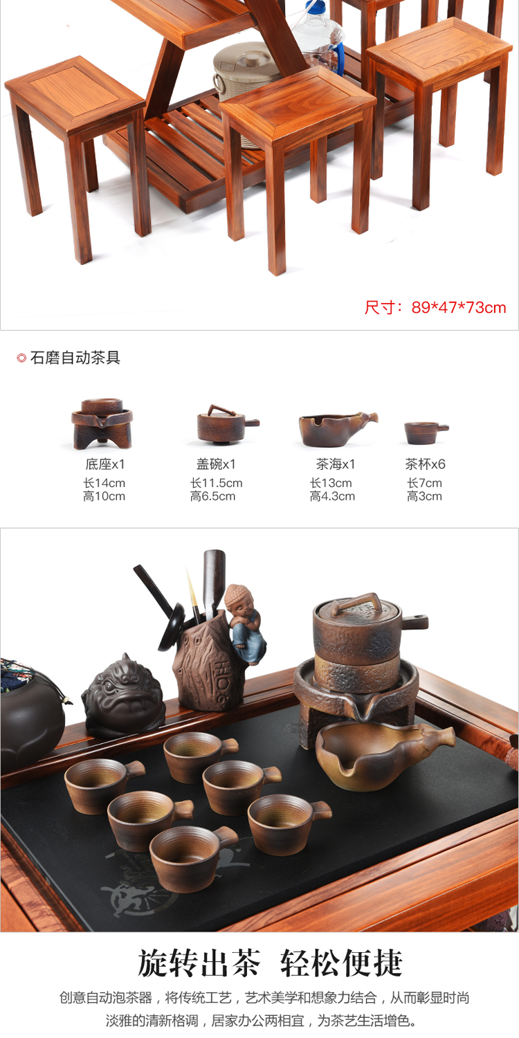 True to Chinese style tea tables and chairs the composite solid wood tea tea kungfu tea set tea tray table household