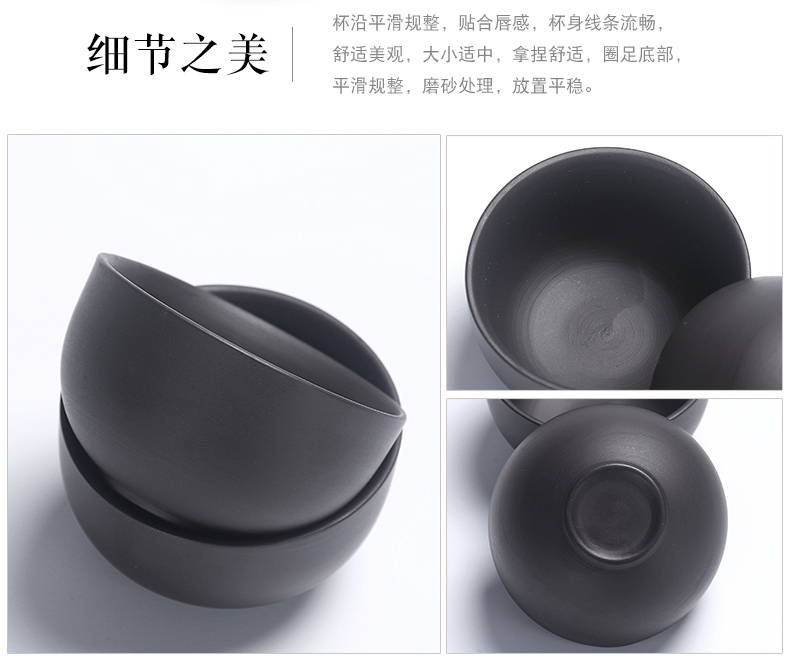 Really sheng originality of a complete set of violet arenaceous kung fu tea set automatically suit household contracted dry tea set tea cup teapot