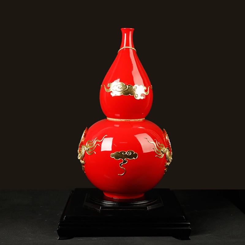 Really sheng paint line carve ssangyong offer f ceramics furnishing articles furnishing articles handicrafts gourd ferro, auspicious birthday birthday